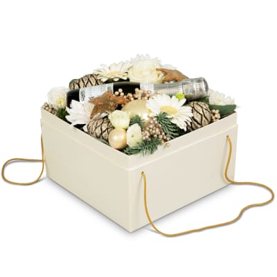Boîte à fleurs «Einsiedeln» (20 cm) avec prosecco Albino Armani DOC (20cl) N° 9